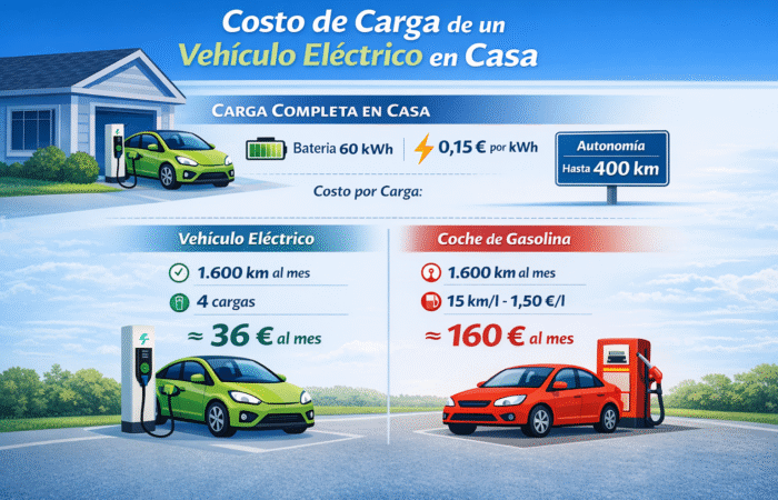 coste carga coche eléctrico