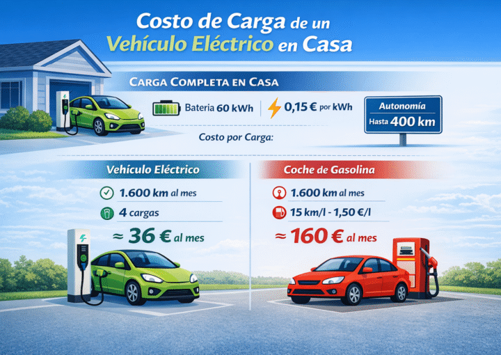 coste carga coche eléctrico